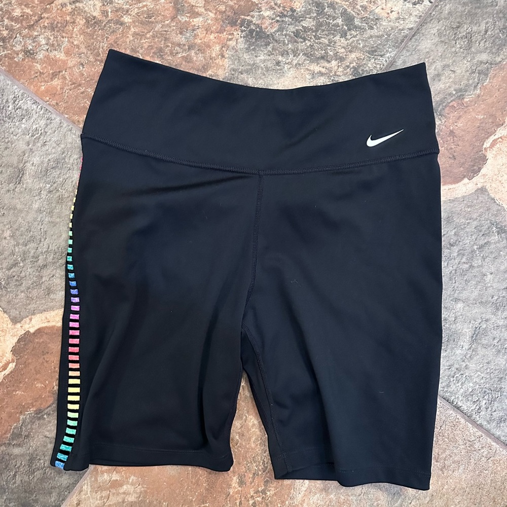 Nike dri-fit rainbow ladder biking shorts Medium